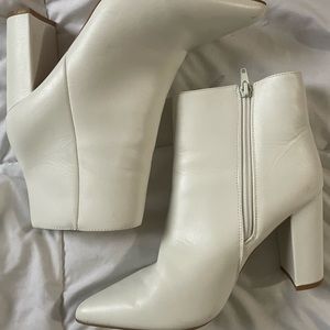 white booties/heels